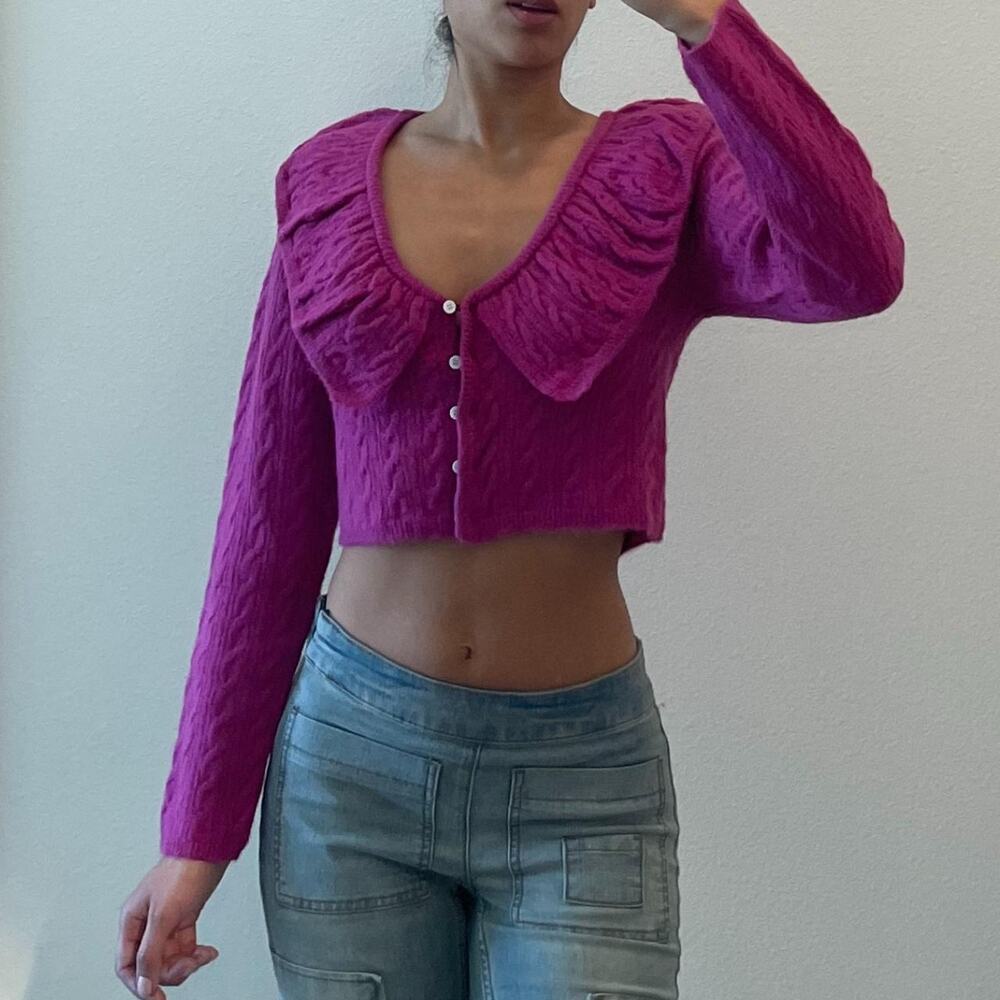 Pink Cropped Sweater